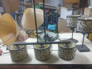 Lámpara de techo tela y metal