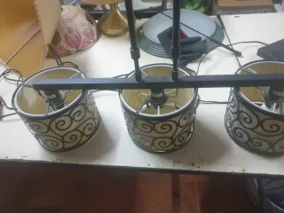 Lámpara de techo tela y metal