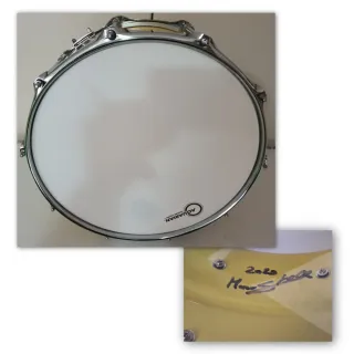 Rullante Steel Drum giallo fatto a mano