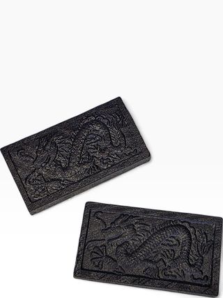 Jogo Dominó Vintage Caixa Madeira Peças Decoradas