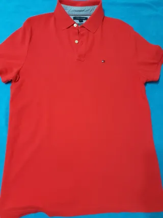 Polo Tommy Hilfiger Hombre Rojo fucsia