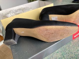 Zapatos de raso negros