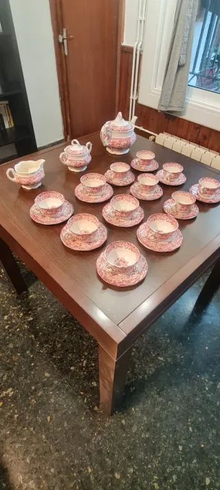 Juego de té La Cartuja de Sevilla 202 Rosa Pickman