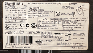 Arrancador Progresivo Siemens 3RW4036-1BB14