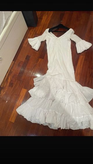 Vestido de flamenca blanco
