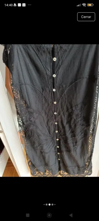 Vestido Zara Negro Mini Encaje
