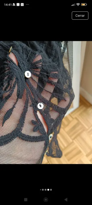 Vestido Zara Negro Mini Encaje