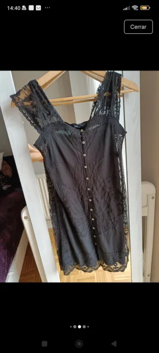 Vestido Zara Negro Mini Encaje