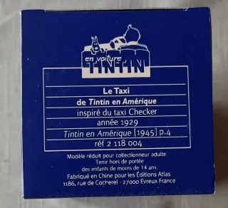 Tintin Coche 1/43 4 Taxi Checker en América