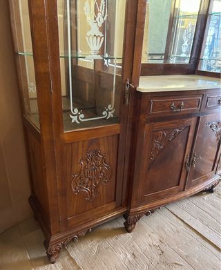 Mueble chinero vitrina antiguo madera