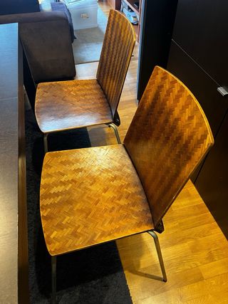 Mesa Comedor Ikea Marrón Oscuro + 4 Sillas