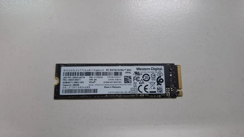 SSD M.2 NVMe 256GB WD SN730 afbeelding 2