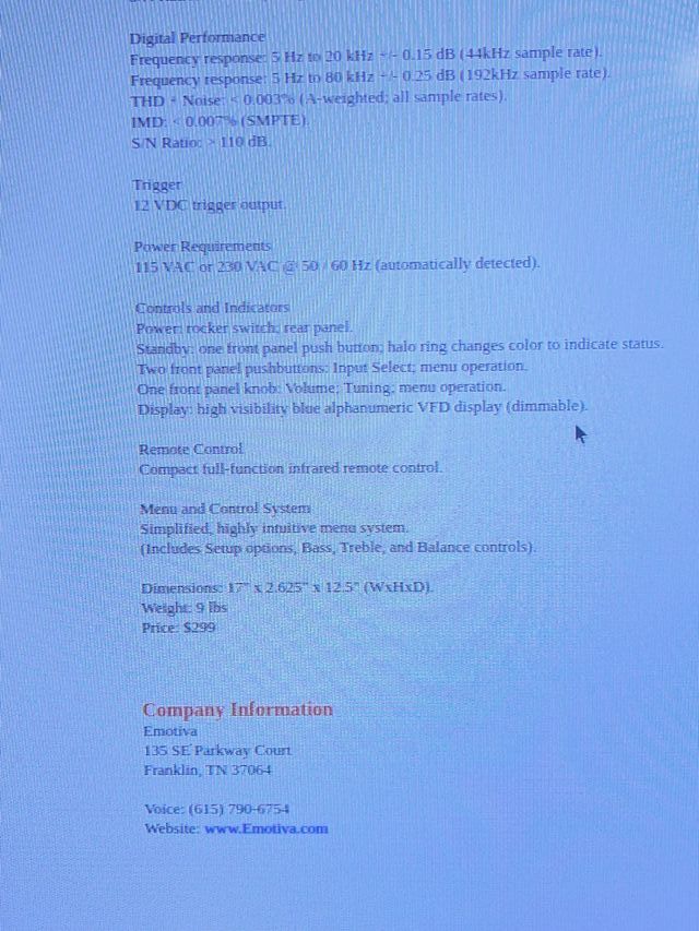 Emotiva BassX PT100 Preamp Negro