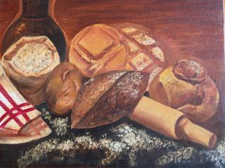 Cuadro al óleo. Precioso para comedor o merendero.