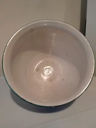 Vaso ceramica con fiori dipinti a mano