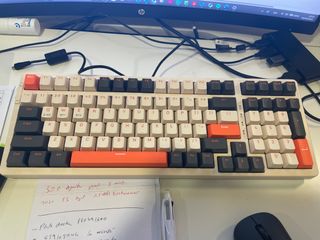 Teclado Mecánico Ziyoulang K96 Beige/Naranja