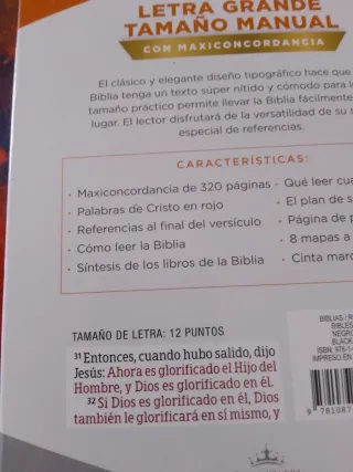Biblia RVR 1960 Letra Grande Tamaño Manual