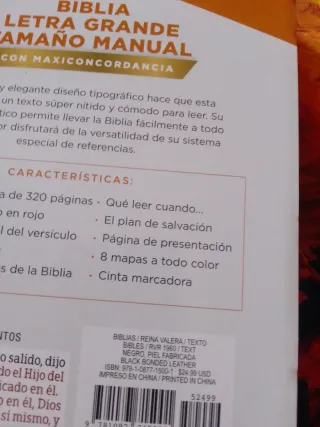 Biblia RVR 1960 Letra Grande Tamaño Manual