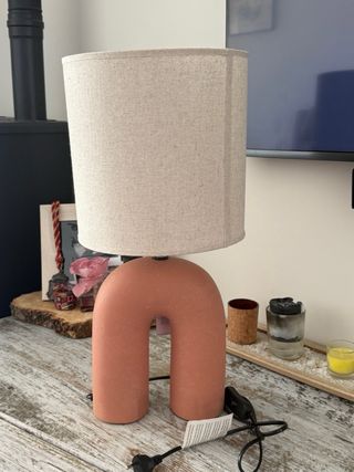 Lámpara Diseño Arco Terracota Beige