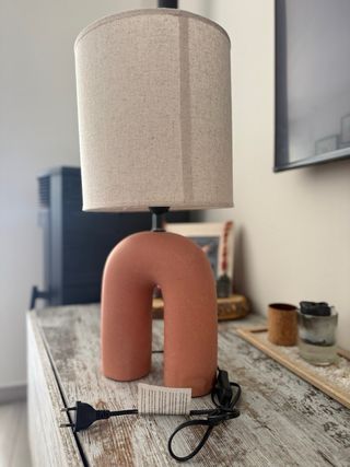 Lámpara Diseño Arco Terracota Beige