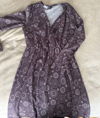 Vestido morado Pieces estampado