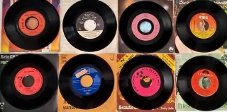 Lote de 8 discos de vinilo single años 70