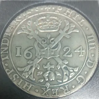 (N°31) ESPAÑA 1618 Y 1624 2 MONEDAS ANTIGUAS