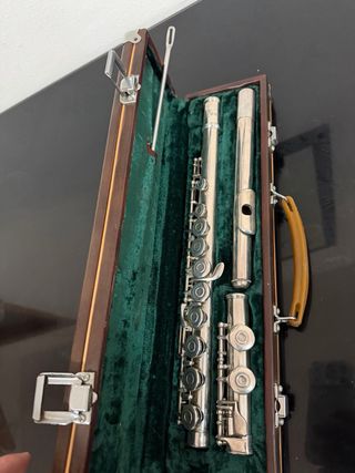 Flauta Travesera Plata con Estuche