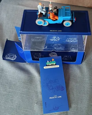 Tintin Coche 1/43 1 Jeep Willys CJ 2a Objetivo Lun
