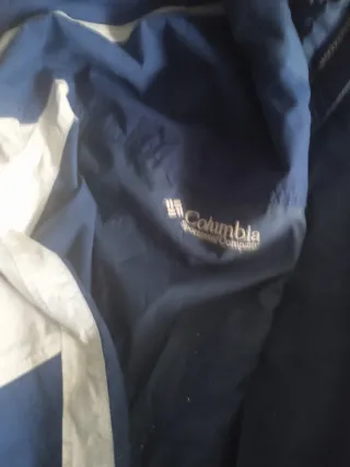Chaqueta Columbia Hombre Azul y Blanco