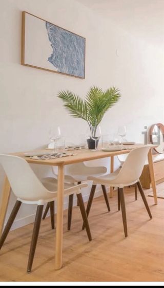 Mesa Lisabo Ikea Madera y 4 sillas Grönsta