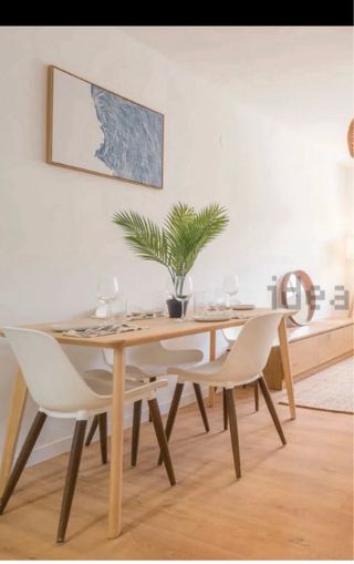 Mesa Lisabo Ikea Madera y 4 sillas Grönsta