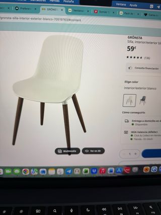 Mesa Lisabo Ikea Madera y 4 sillas Grönsta