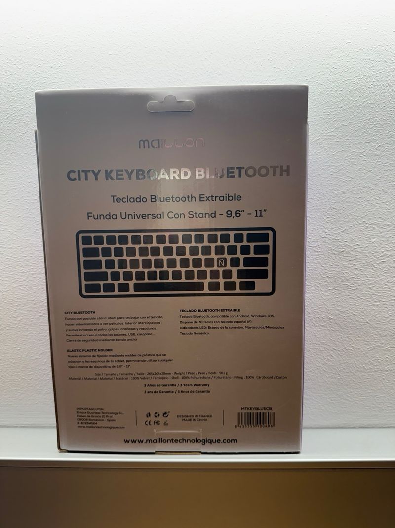 Funda Teclado Bluetooth Maillon 9.6-11 + Lápiz afbeelding 2