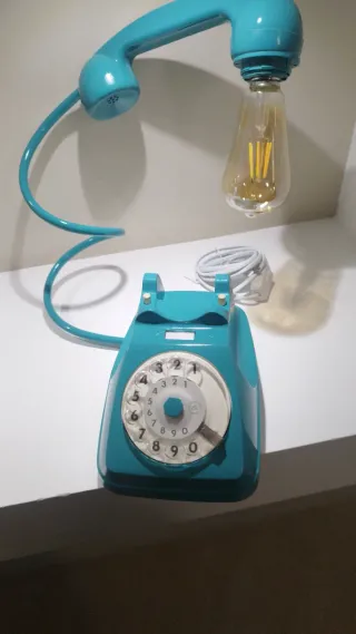 Lampada Telefono Vintage Blu