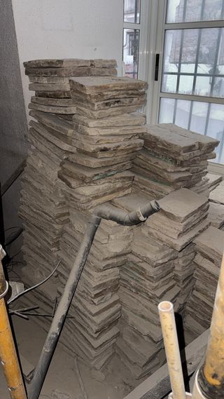 Ladrillos antiguos de barro macizos