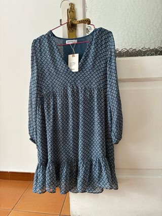 Vestido Brownie Azul Talla XS