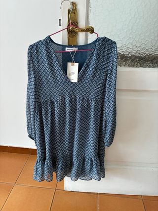 Vestido Brownie Azul Talla XS