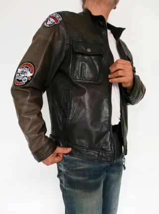 Motera Redskins customitzada cuero auténtico XL