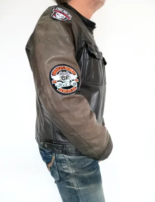 Motera Redskins customitzada cuero auténtico XL