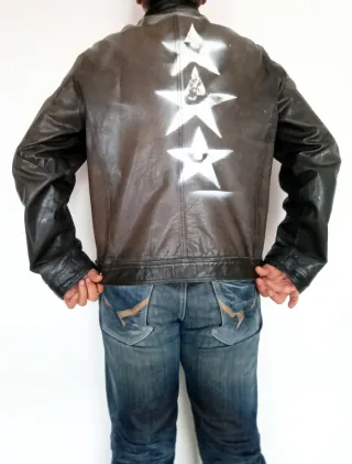 Motera Redskins customitzada cuero auténtico XL