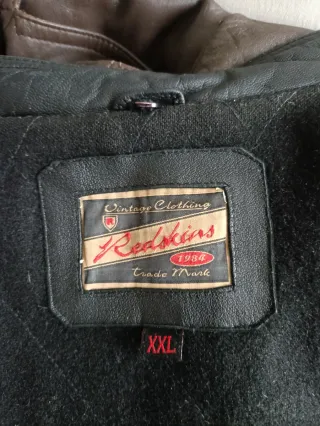 Motera Redskins customitzada cuero auténtico XL