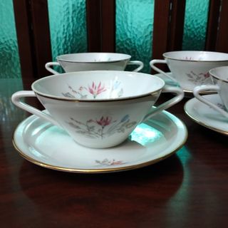 6 Tazas de Consomé Porcelana Santa Clara