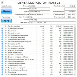 Disco Duro Toshiba 1TB 2.5
