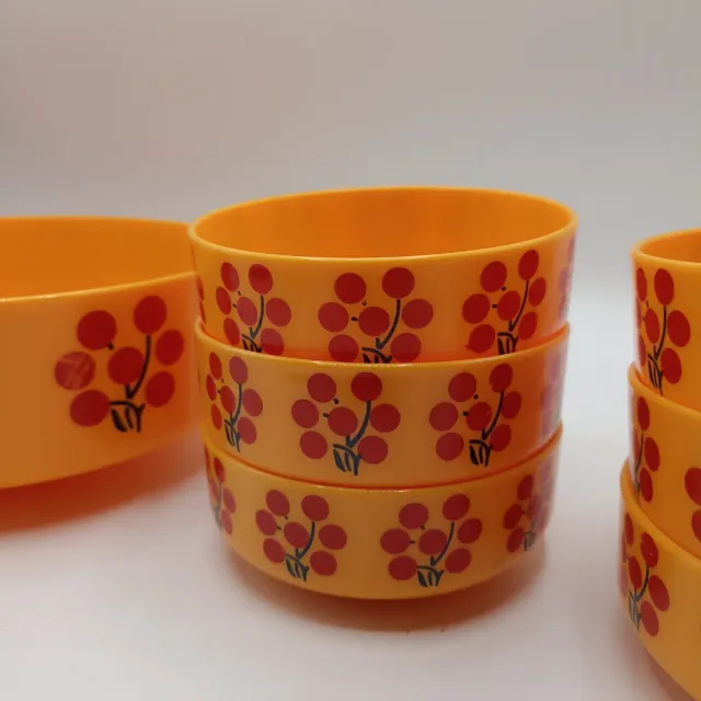 Juego ensaladera y cuencos años 70