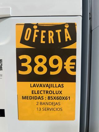 Lavavajillas Electrolux 13 servicios