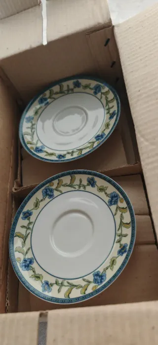 Set 6 tazze e piattini Staffordshire