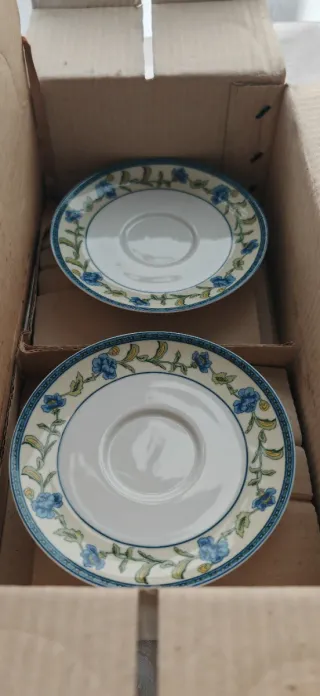 Set 6 tazze e piattini Staffordshire