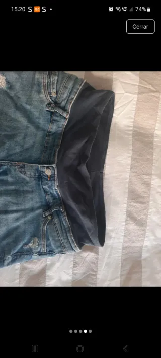 Pantalón corto premamá vaquero