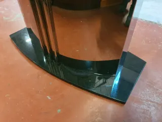 Mesa comedor cristal templado y metal